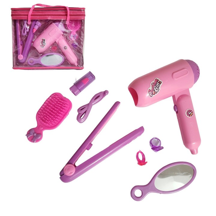 Secador De Juguete Accesorios De Belleza Set + Baterias