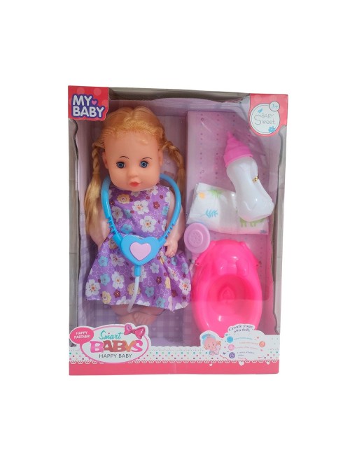 Muñeca Doctora Estetoscopio Con Pañal Tetero Y Bacinilla