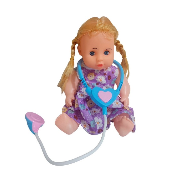 Muñeca Doctora Estetoscopio Con Pañal Tetero Y Bacinilla