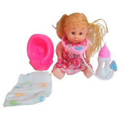 Muñeca Doctora Estetoscopio Con Pañal Tetero Y Bacinilla
