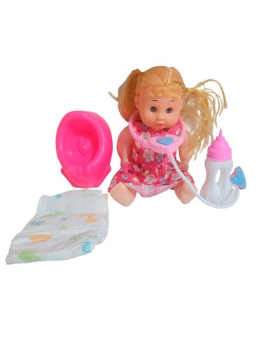 Muñeca Doctora Estetoscopio Con Pañal Tetero Y Bacinilla