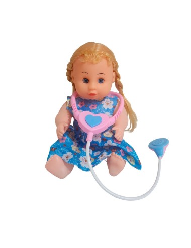 Muñeca Doctora Estetoscopio Con Pañal Tetero Y Bacinilla