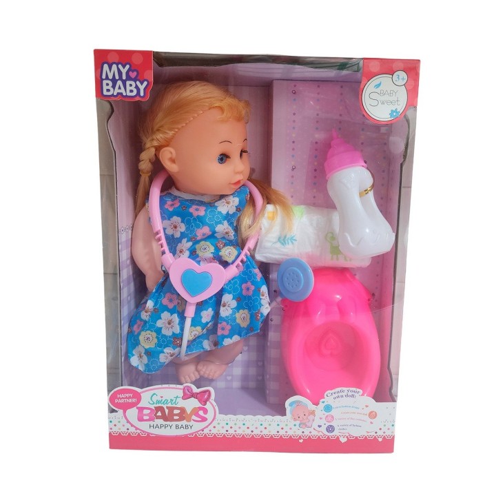 Muñeca Doctora Estetoscopio Con Pañal Tetero Y Bacinilla