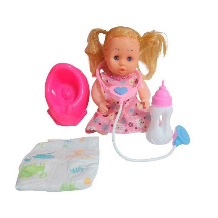 Muñeca Doctora Estetoscopio Con Pañal Tetero Y Bacinilla