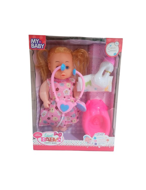 Muñeca Doctora Estetoscopio Con Pañal Tetero Y Bacinilla
