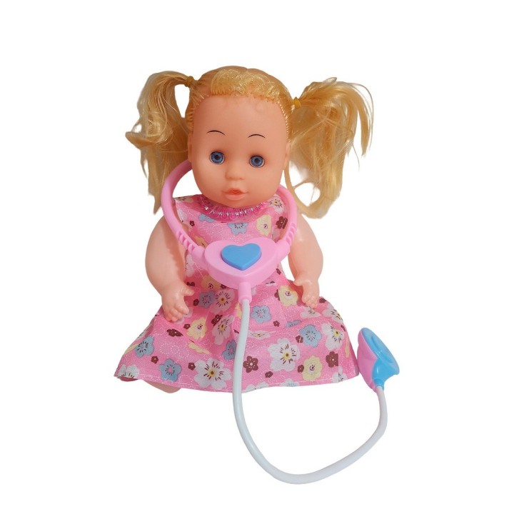 Muñeca Doctora Estetoscopio Con Pañal Tetero Y Bacinilla