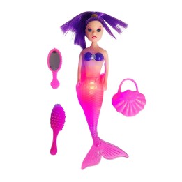 Muñeca Princesa Sirena Con Accesorios De Belleza Juguete