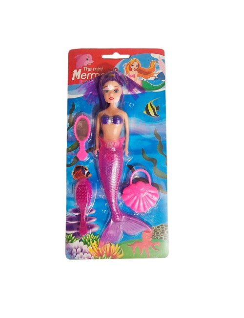 Muñeca Princesa Sirena Con Accesorios De Belleza Juguete