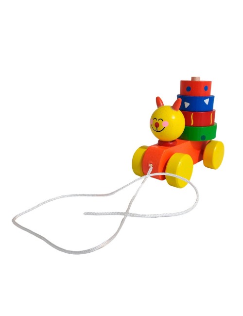 Carro De Madera Juguete Aprendizaje Encastre Figuras Colores