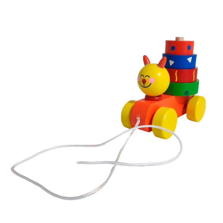 Carro De Madera Juguete Aprendizaje Encastre Figuras Colores