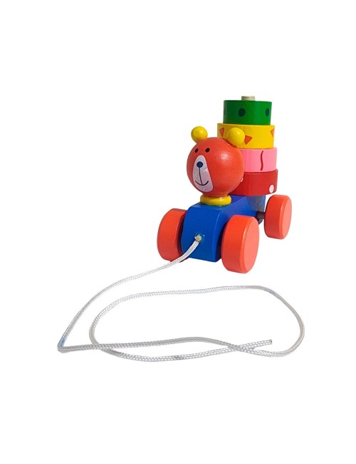 Carro De Madera Juguete Aprendizaje Encastre Figuras Colores