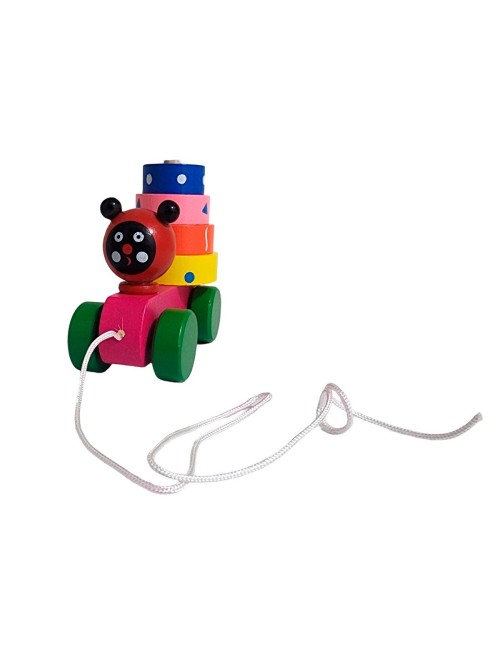 Carro De Madera Juguete Aprendizaje Encastre Figuras Colores