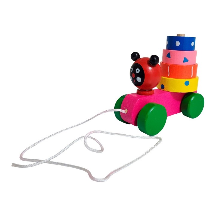 Carro De Madera Juguete Aprendizaje Encastre Figuras Colores