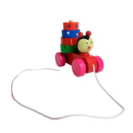 Carro De Madera Juguete Aprendizaje Encastre Figuras Colores