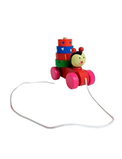 Carro De Madera Juguete Aprendizaje Encastre Figuras Colores