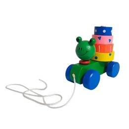 Carro De Madera Juguete Aprendizaje Encastre Figuras Colores