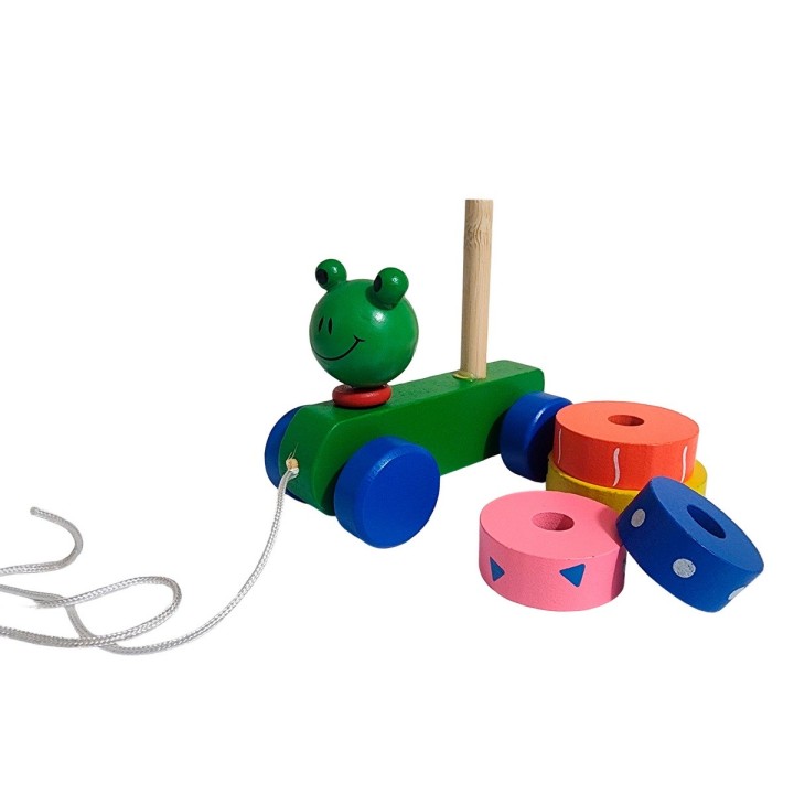 Carro De Madera Juguete Aprendizaje Encastre Figuras Colores