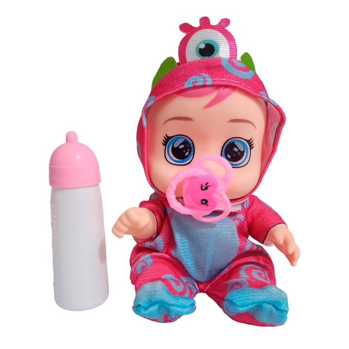 Muñeca Pijama Colores Con Tetero Juguete Interactivo Niñas