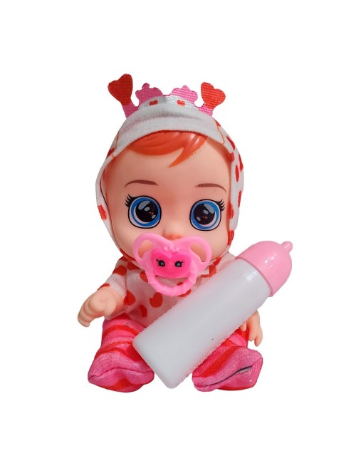 Muñeca Pijama Colores Con Tetero Juguete Interactivo Niñas