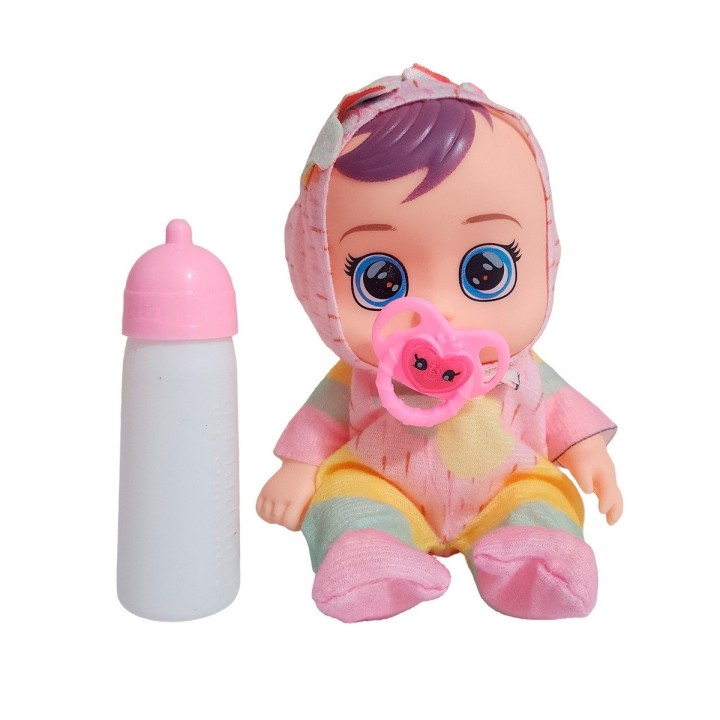 Muñeca Pijama Colores Con Tetero Juguete Interactivo Niñas