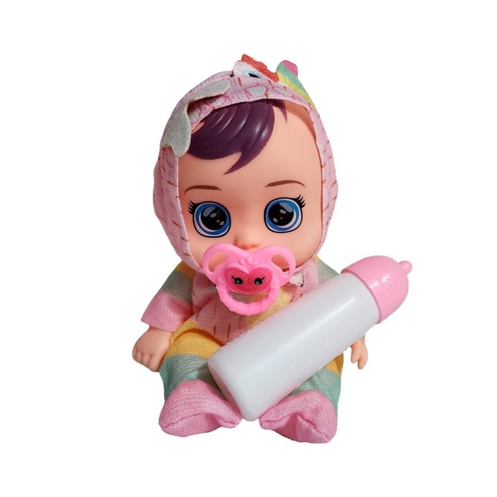 Muñeca Pijama Colores Con Tetero Juguete Interactivo Niñas