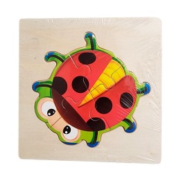 Rompecabeza Madera Figura Color Didactica Aprendizaje Niños