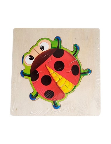 Rompecabeza Madera Figura Color Didactica Aprendizaje Niños
