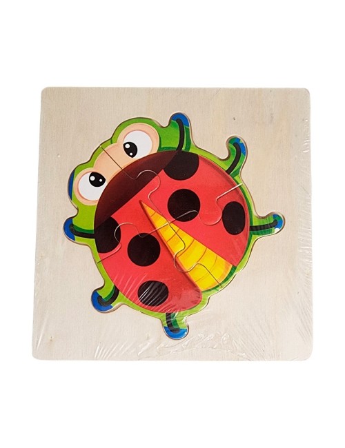Rompecabeza Madera Figura Color Didactica Aprendizaje Niños