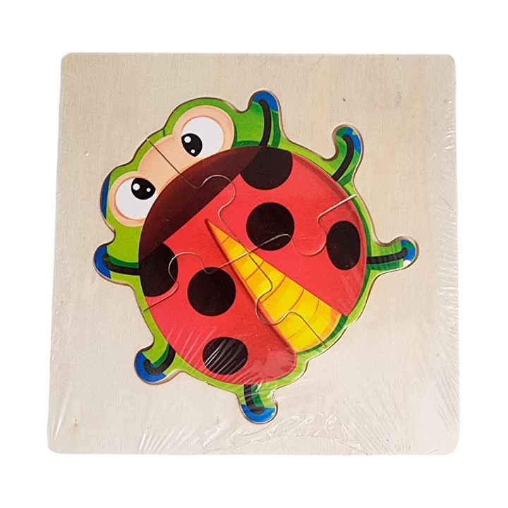 Rompecabeza Madera Figura Color Didactica Aprendizaje Niños
