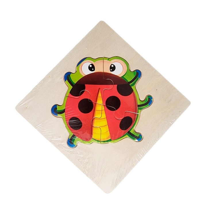 Rompecabeza Madera Figura Color Didactica Aprendizaje Niños