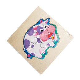 Rompecabeza Madera Figura Color Didactica Aprendizaje Niños