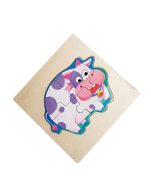 Rompecabeza Madera Figura Color Didactica Aprendizaje Niños