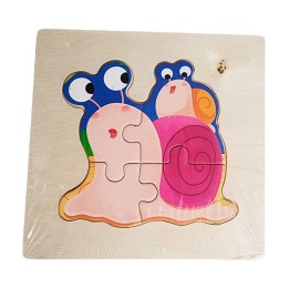 Rompecabeza Madera Figura Color Didactica Aprendizaje Niños