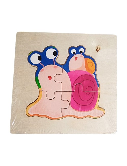 Rompecabeza Madera Figura Color Didactica Aprendizaje Niños