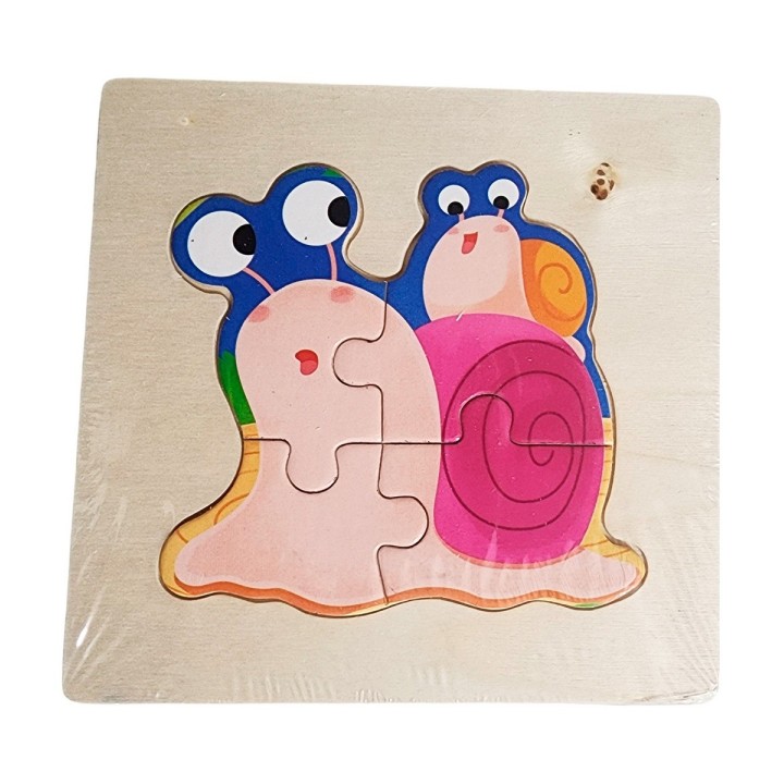 Rompecabeza Madera Figura Color Didactica Aprendizaje Niños
