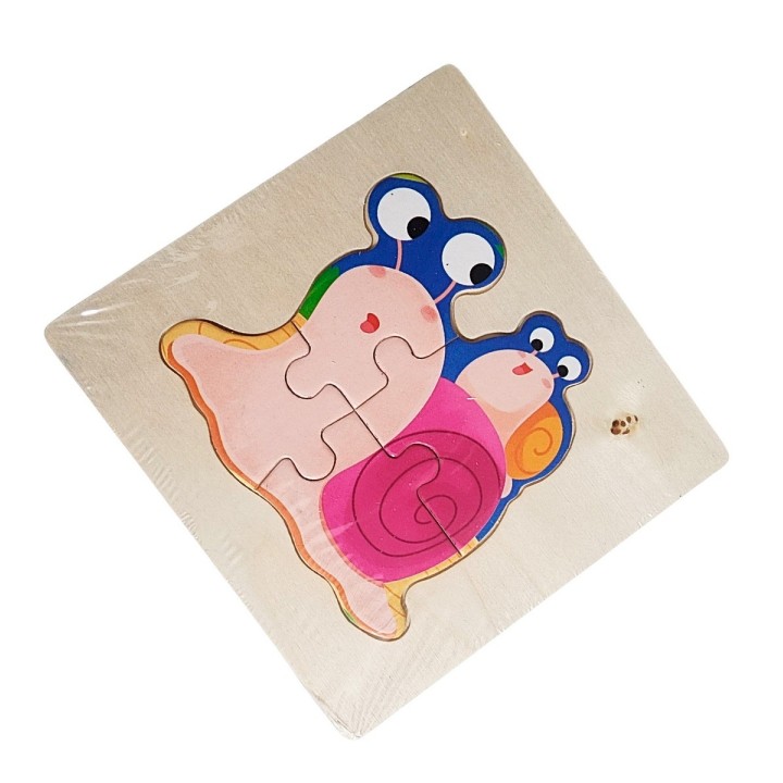 Rompecabeza Madera Figura Color Didactica Aprendizaje Niños