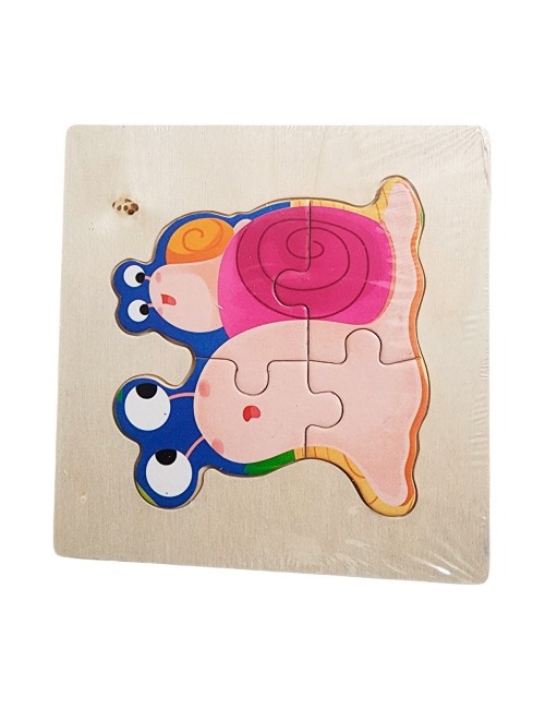 Rompecabeza Madera Figura Color Didactica Aprendizaje Niños