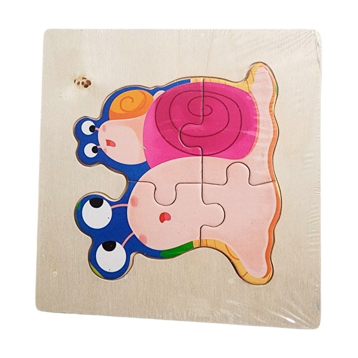 Rompecabeza Madera Figura Color Didactica Aprendizaje Niños