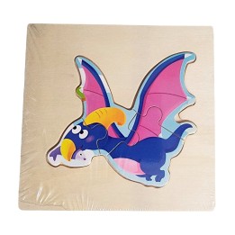 Rompecabeza Madera Figura Color Didactica Aprendizaje Niños