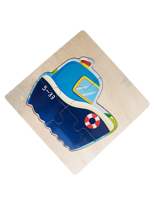 Rompecabeza Madera Figura Color Didactica Aprendizaje Niños