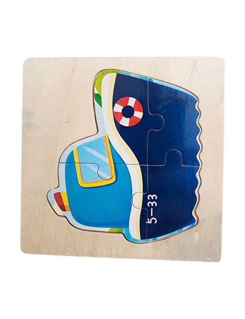 Rompecabeza Madera Figura Color Didactica Aprendizaje Niños