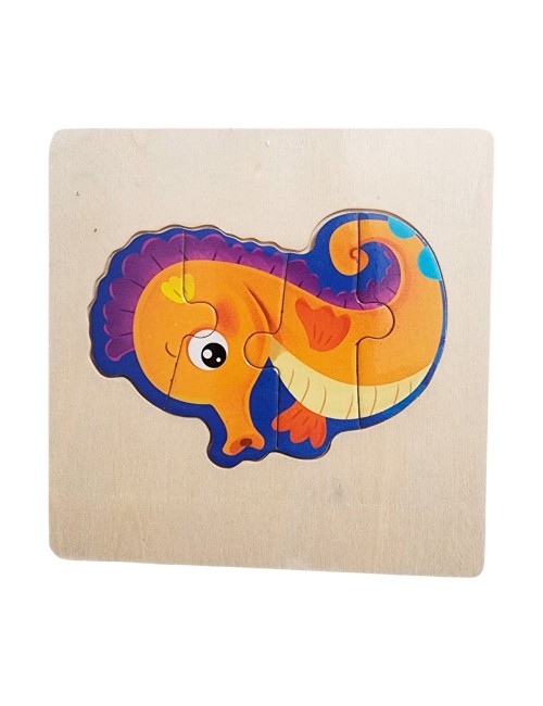 Rompecabeza Madera Figura Color Didactica Aprendizaje Niños