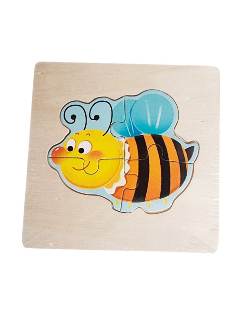 Rompecabeza Madera Figura Color Didactica Aprendizaje Niños