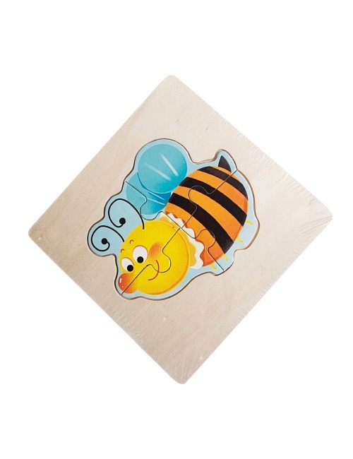 Rompecabeza Madera Figura Color Didactica Aprendizaje Niños