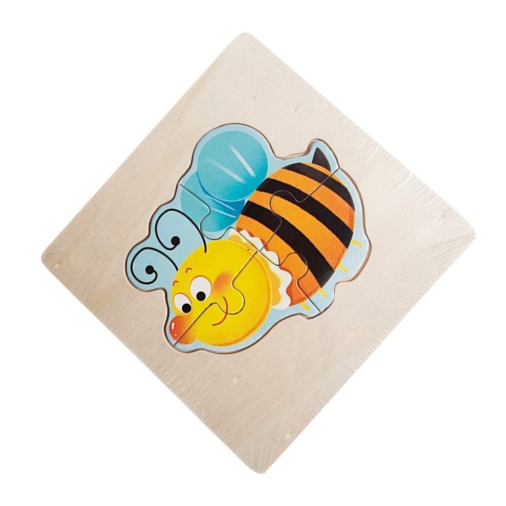 Rompecabeza Madera Figura Color Didactica Aprendizaje Niños