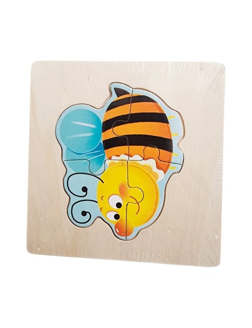 Rompecabeza Madera Figura Color Didactica Aprendizaje Niños