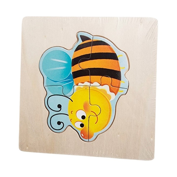 Rompecabeza Madera Figura Color Didactica Aprendizaje Niños