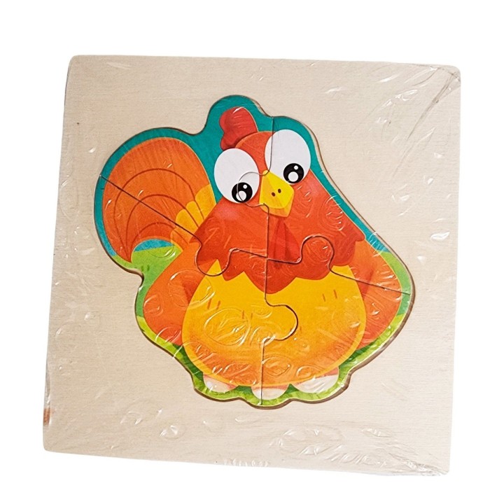 Rompecabeza Madera Figura Color Didactica Aprendizaje Niños