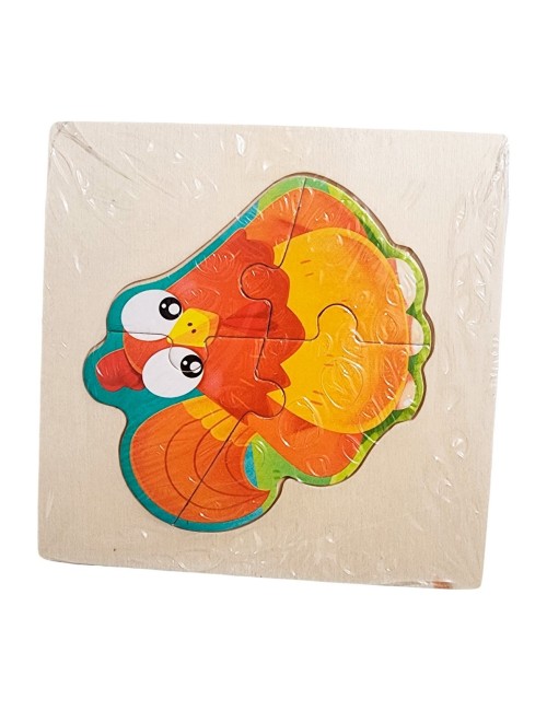 Rompecabeza Madera Figura Color Didactica Aprendizaje Niños