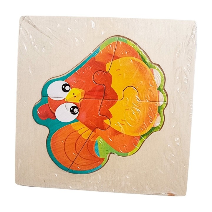 Rompecabeza Madera Figura Color Didactica Aprendizaje Niños